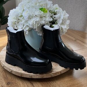 DKNY Glossy Black Winter Boots #2